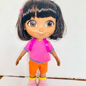 Dora The Explorer Sing And Explore 13in Doll Works Bilingual Has Backpack Mattel